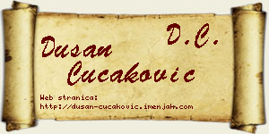 Dušan Čučaković vizit kartica